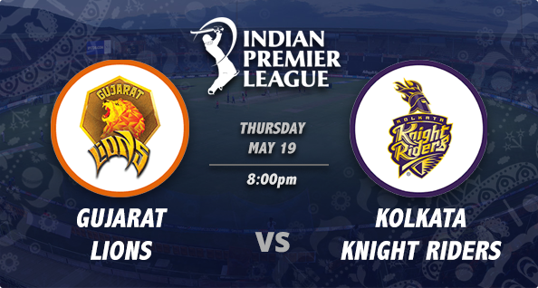 IPL Gujarat Lions vs. Kolkata Knight Riders