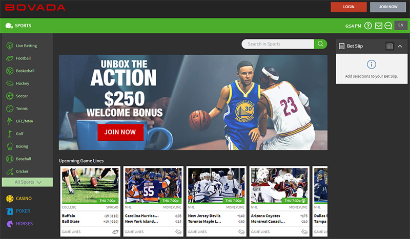 sports bookie website bovada