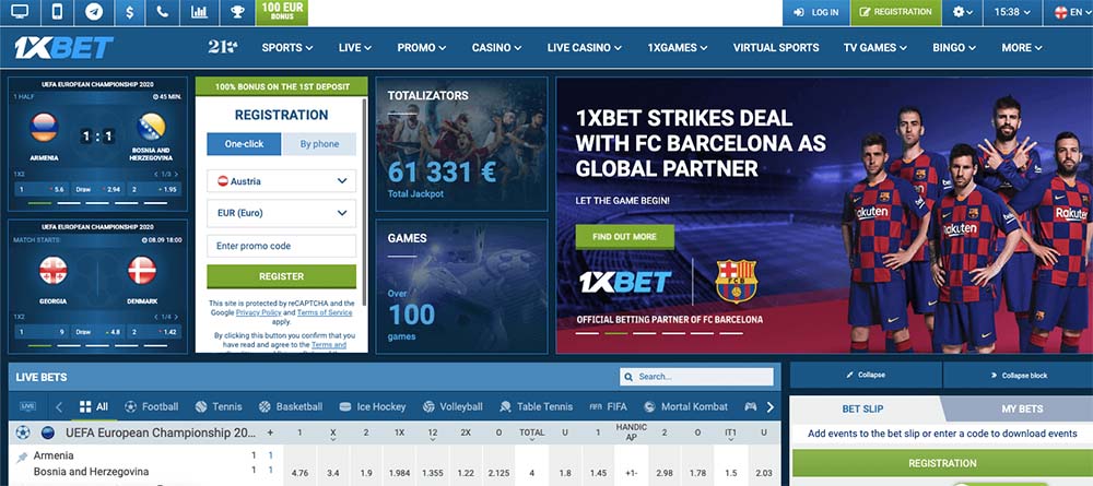 1xBet sports review